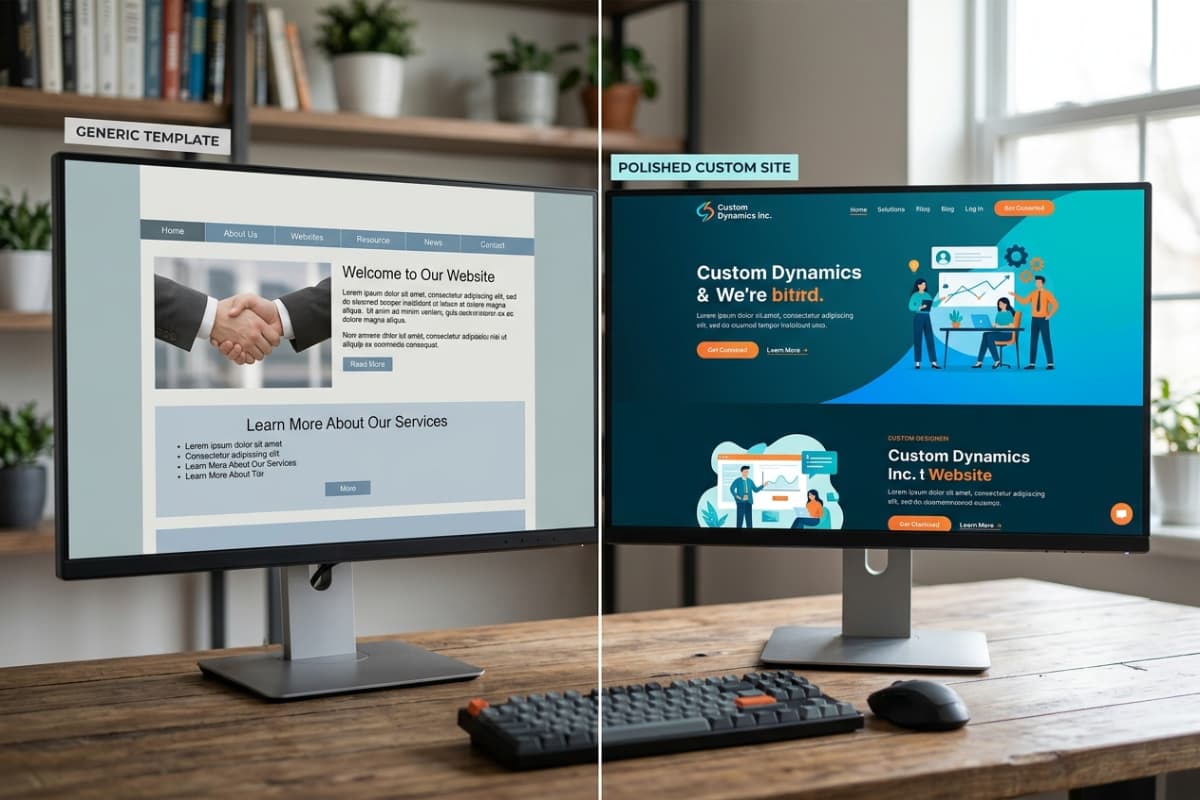 Cheap template website vs custom-built website