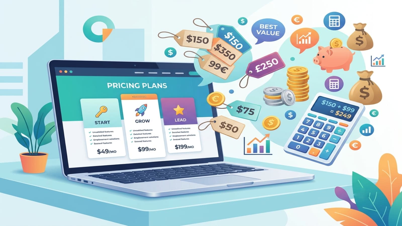 How much a website costs in 2026 - pricing and budgeting concept