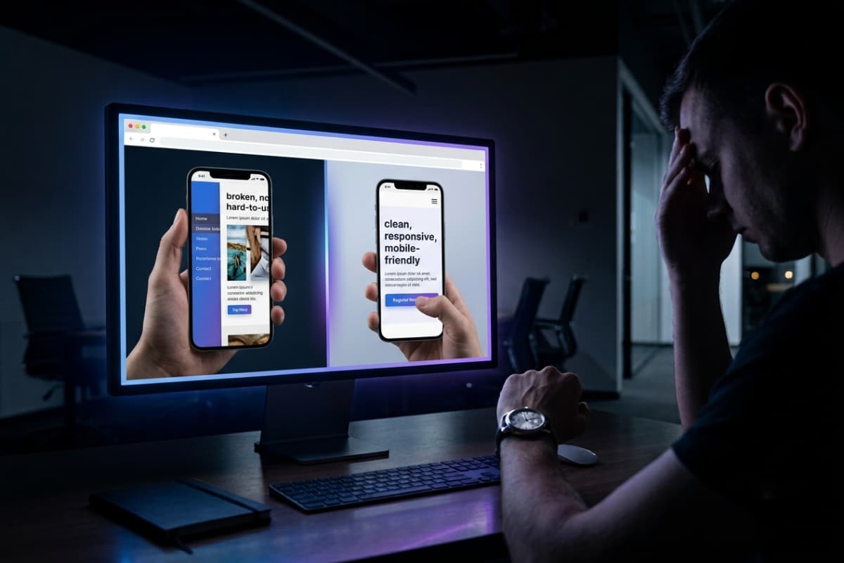 Website that is not mobile-friendly losing visitors