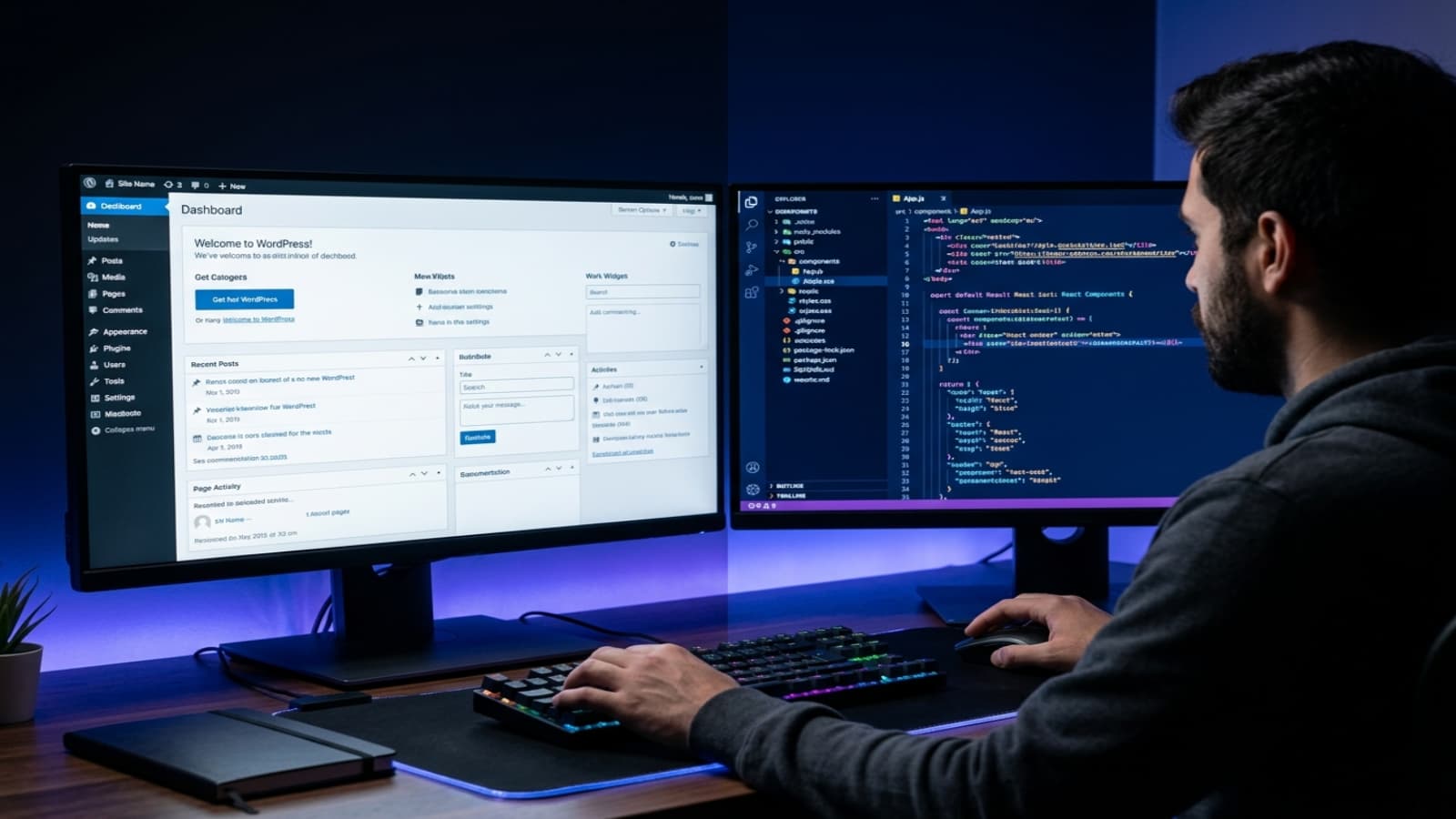 WordPress vs custom website comparison for business