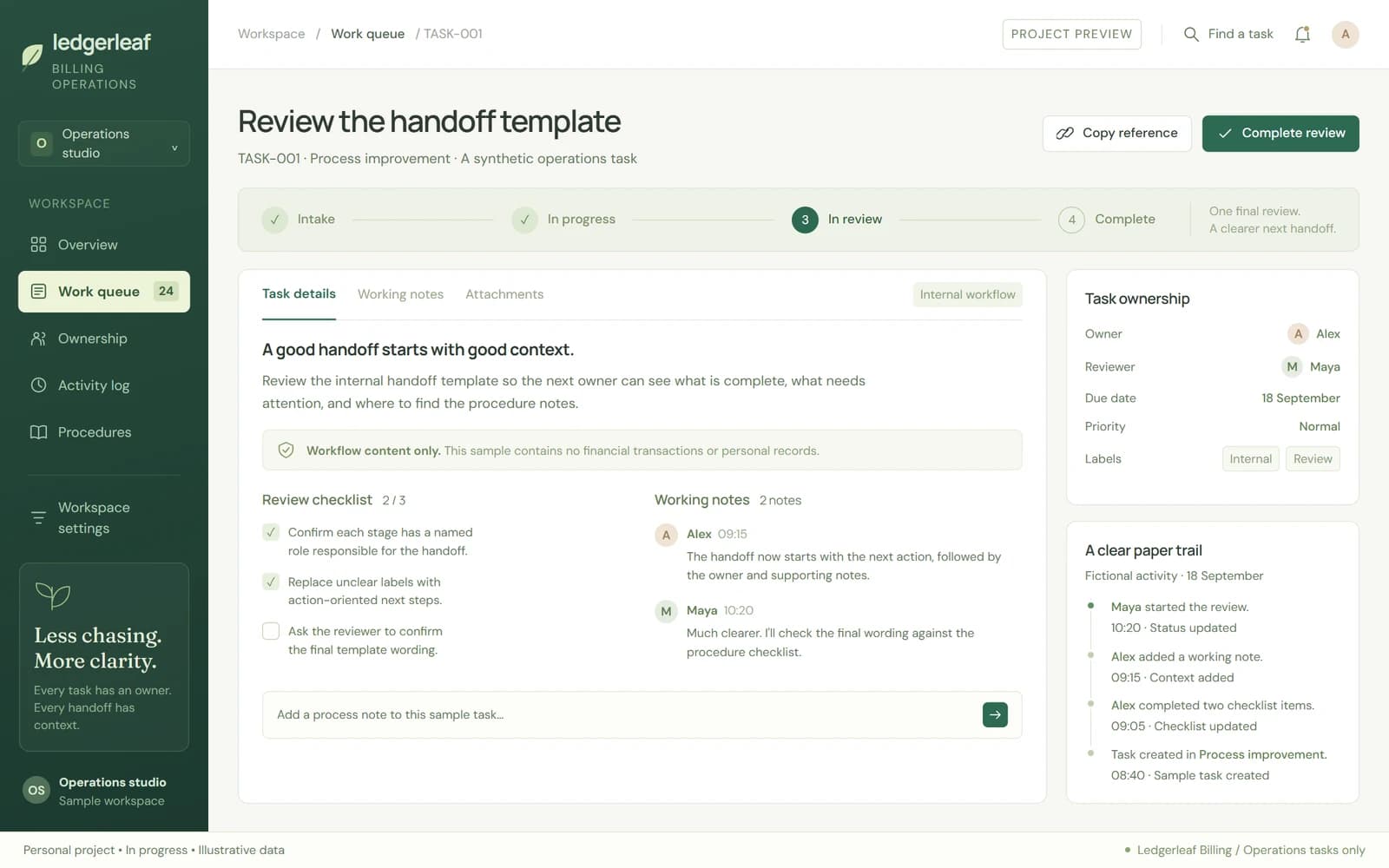 Ledgerleaf Billing