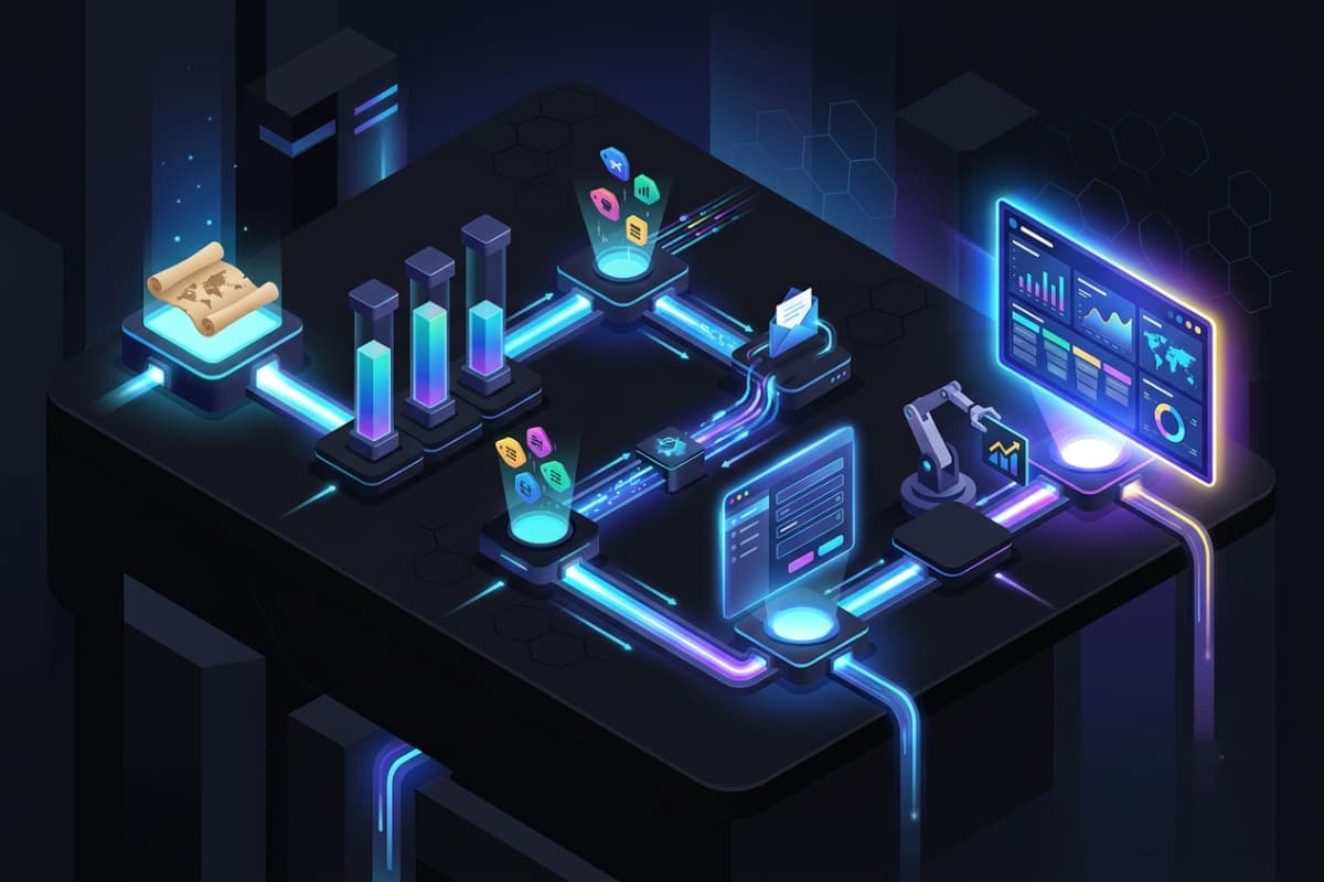 Seven-step HubSpot CRM setup workflow from pipeline mapping to dashboard review